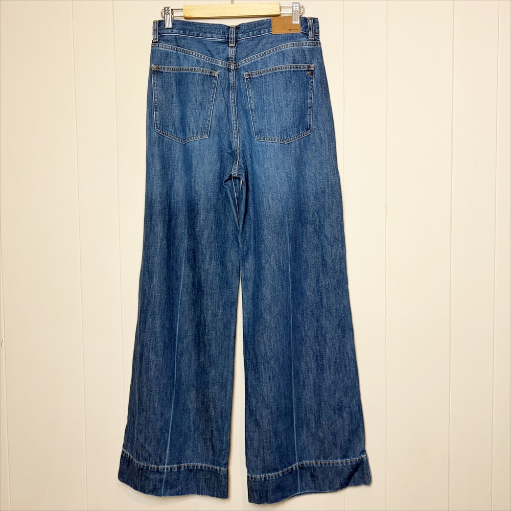 Madewell Superwide-Leg Jeans 29 Denim Trousers Indigo High Rise Wide Leg - Picture 6 of 12